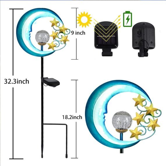 STAR MOON SOLAR LIGHT DECORATION