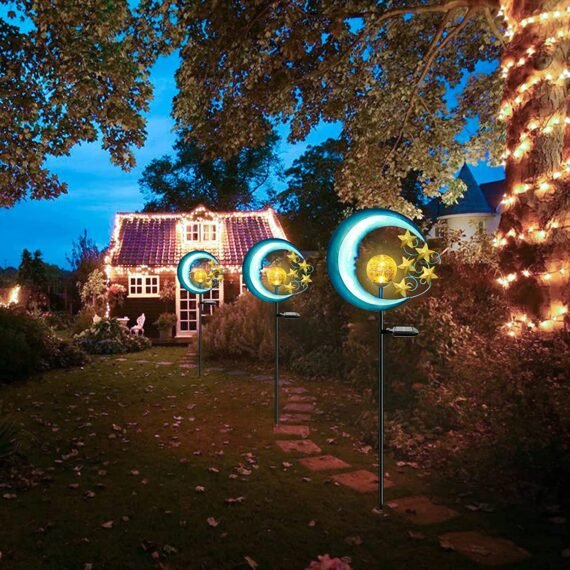 STAR MOON SOLAR LIGHT DECORATION