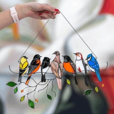 Last Day Special Sale 🐦The Best Gift-Birds Stained Window Panel Hangings🎁