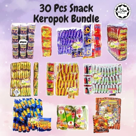 30PCS Keropok Bundle Snack 🍪Super Ring /Rota/ Corntoz/Double Decker/ Shoyuemi / Potato / Bika / Roller Coaster / Mamee，🛒Clearance Price $1.19👇