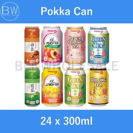 24 Cans X 300ml，🧃Assorted Pokka Can Drinks(Oolong Tea / Jasmine Green Tea / Ice Lemon Tea / Houjicha / Peppermint Green Tea / Peach Oolong / Sencha / Peach Tea (LS))，🛒Clearance Price $0.99👇